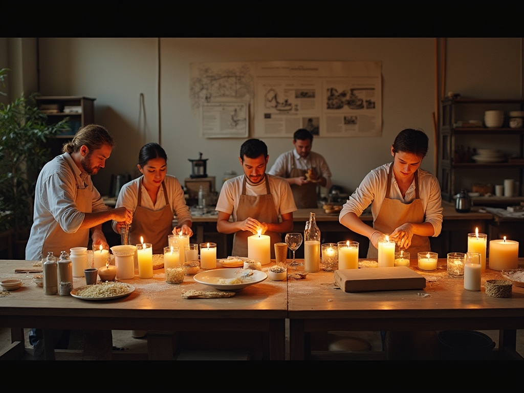 Processus de fabrication des bougies artisanales